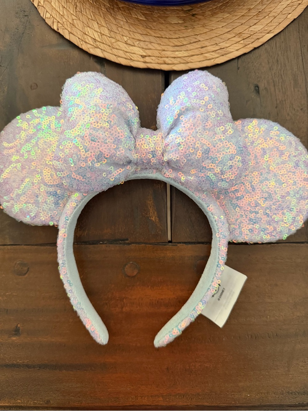 Minnie Mouse Sequin Cotton Candy Ear Headband